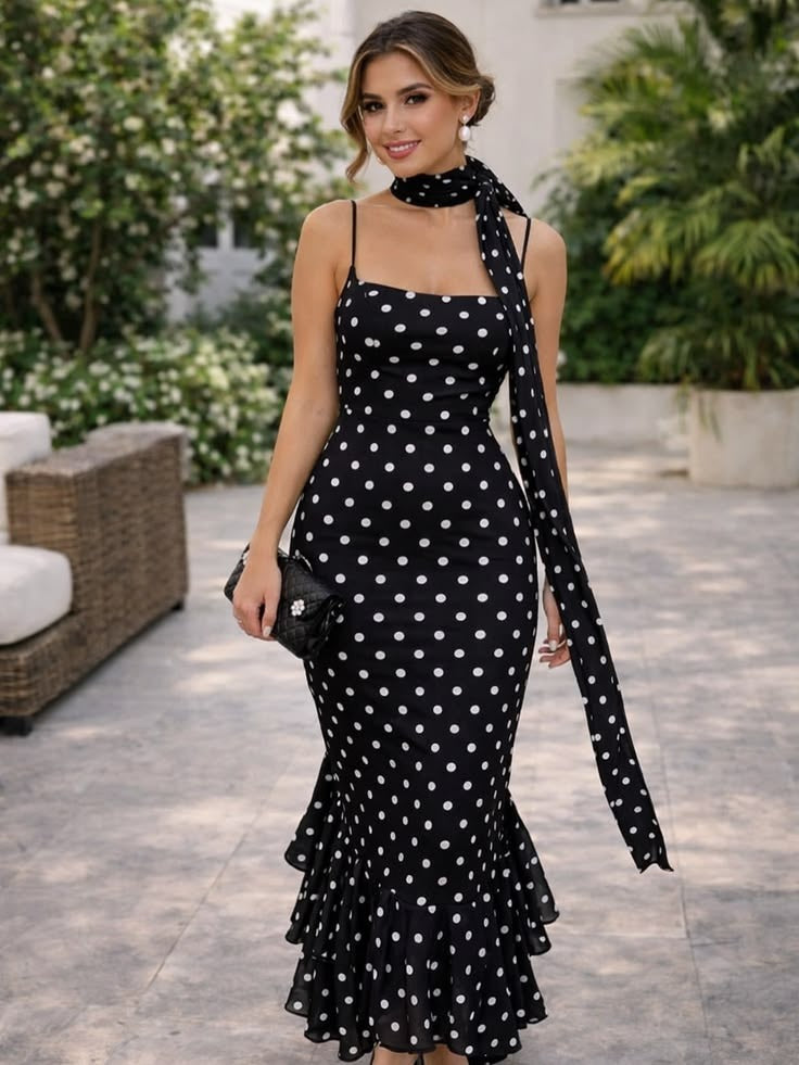 Polka Dot Maxi Dress