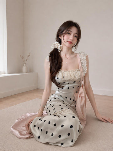 Polka Romance Maxi Dress